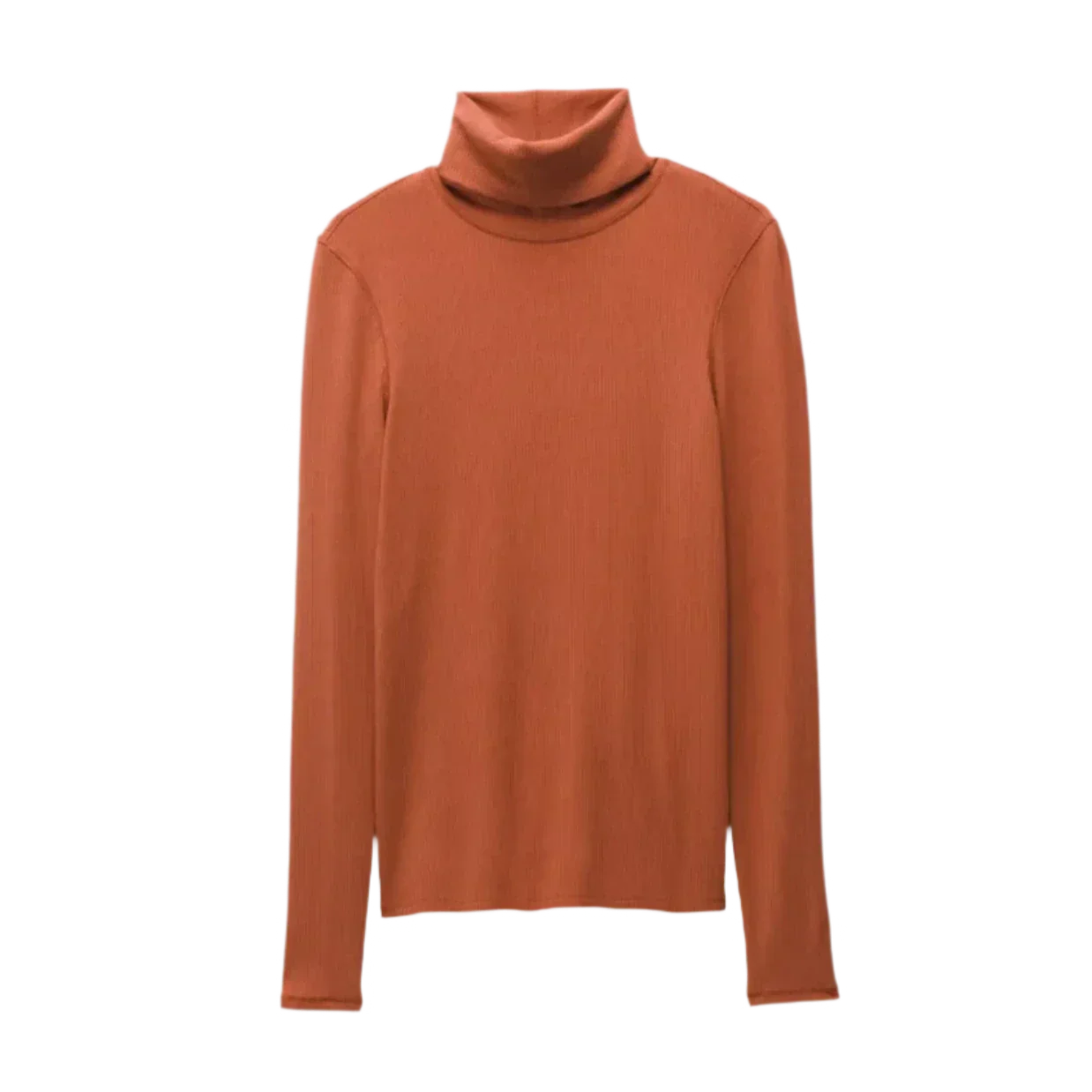 Prana 02. WOMENS APPAREL - WOMENS LS SHIRTS - WOMENS LS CASUAL Women's Foundation Rib Turtleneck 600 TERRACOTTA HEATHER