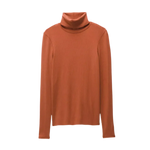 Prana 02. WOMENS APPAREL - WOMENS LS SHIRTS - WOMENS LS CASUAL Women's Foundation Rib Turtleneck 600 TERRACOTTA HEATHER