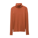 Prana 02. WOMENS APPAREL - WOMENS LS SHIRTS - WOMENS LS CASUAL Women's Foundation Rib Turtleneck 600 TERRACOTTA HEATHER