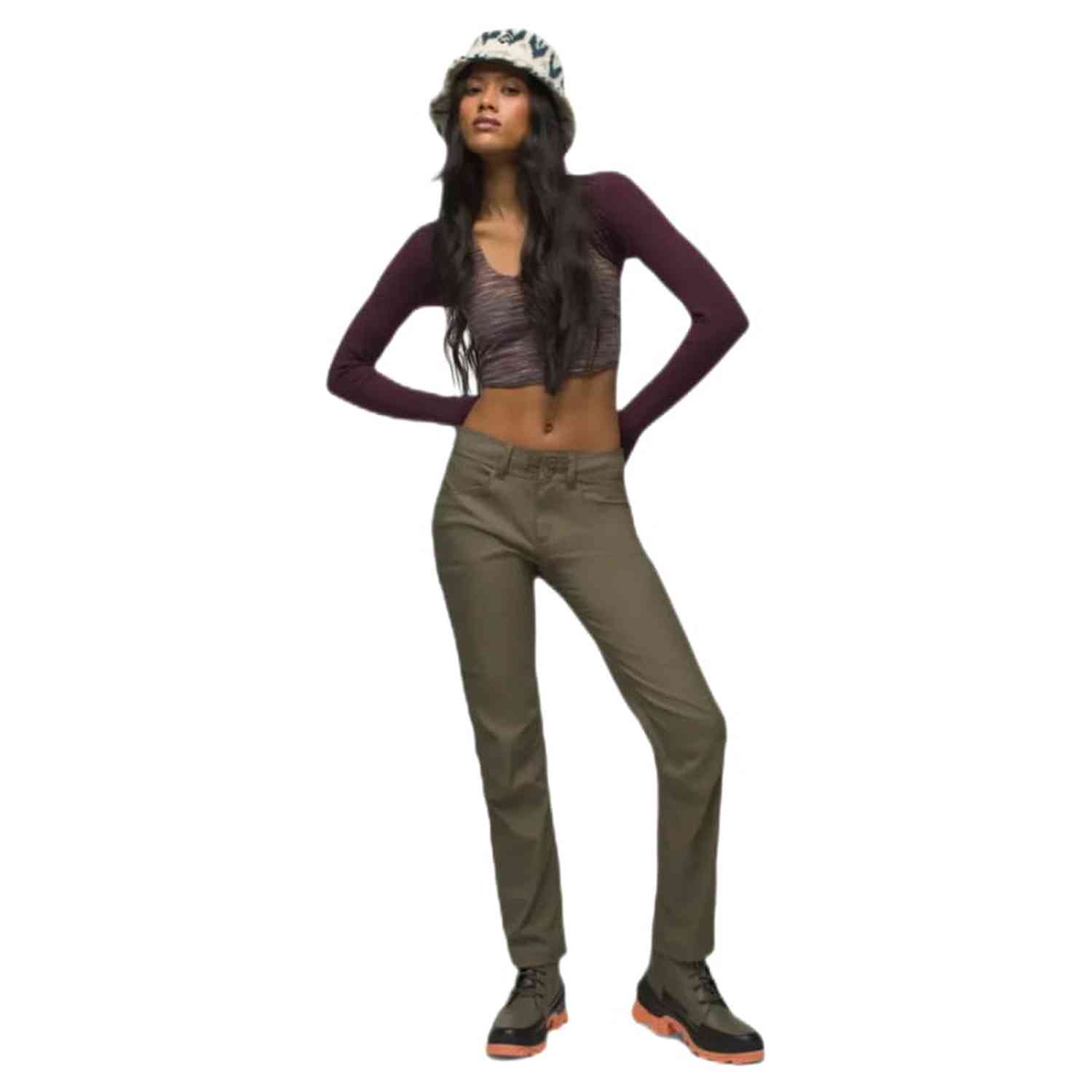 prAna 02. WOMENS APPAREL - WOMENS PANTS - WOMENS PANTS ACTIVE Women's Halle Straight Pant II 301 SLATE GREEN