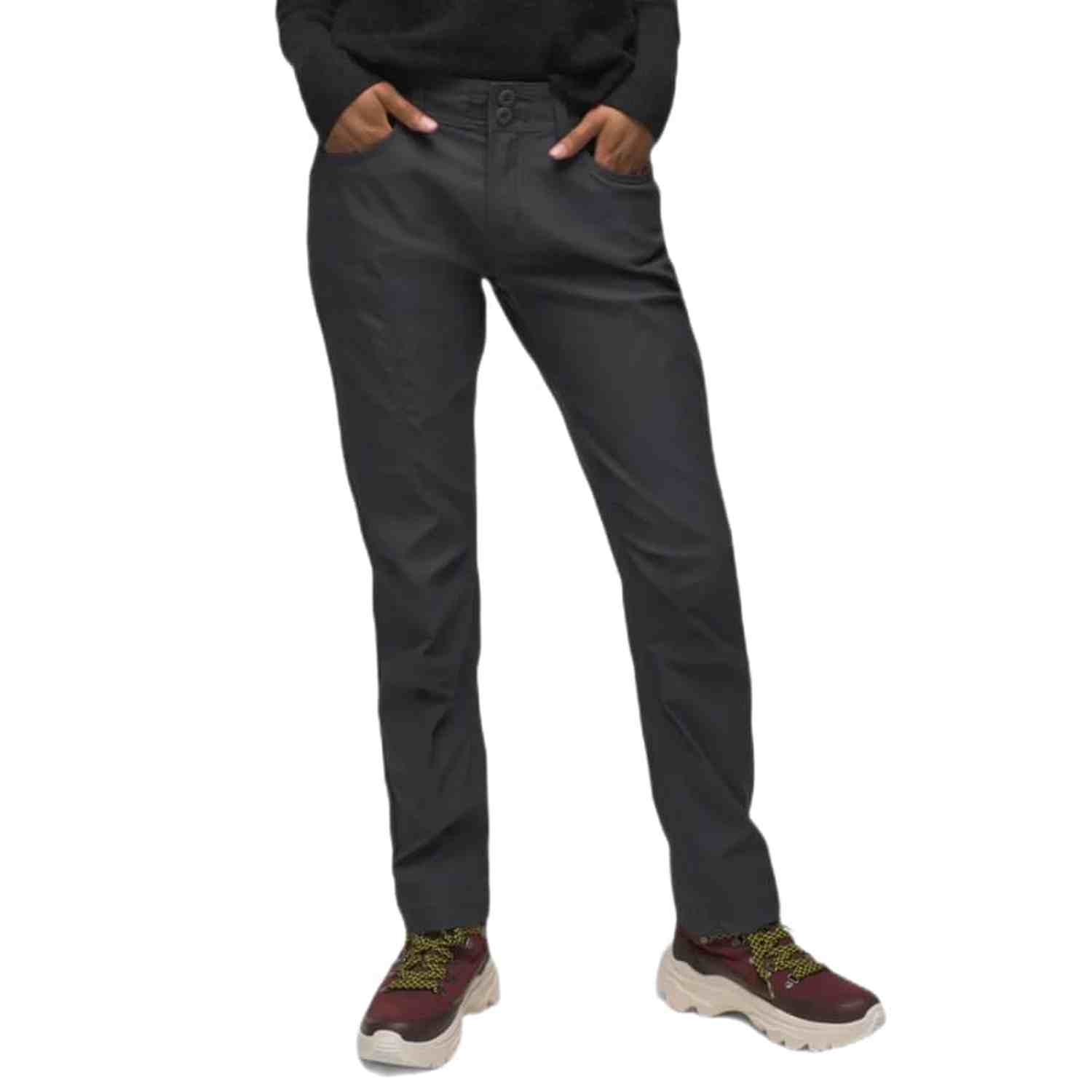 prAna 02. WOMENS APPAREL - WOMENS PANTS - WOMENS PANTS ACTIVE Women's Halle Straight Pant II 020 COAL