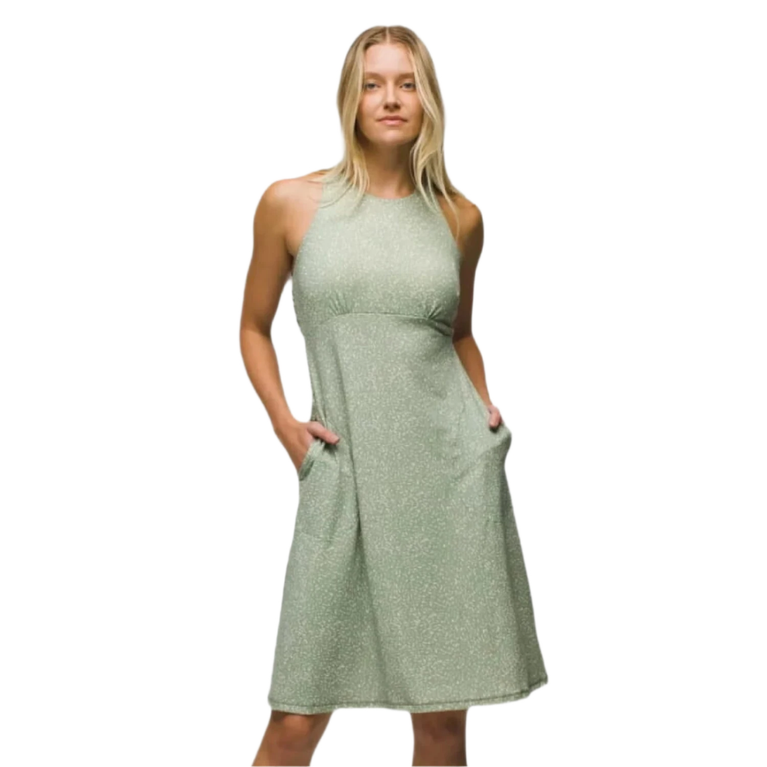 Prana 02. WOMENS APPAREL - WOMENS DRESS|SKIRT - WOMENS DRESS CASUAL Women's Jewel Lake Summer Dress 301 JUNIPER GREEN SHARKSTOOTH