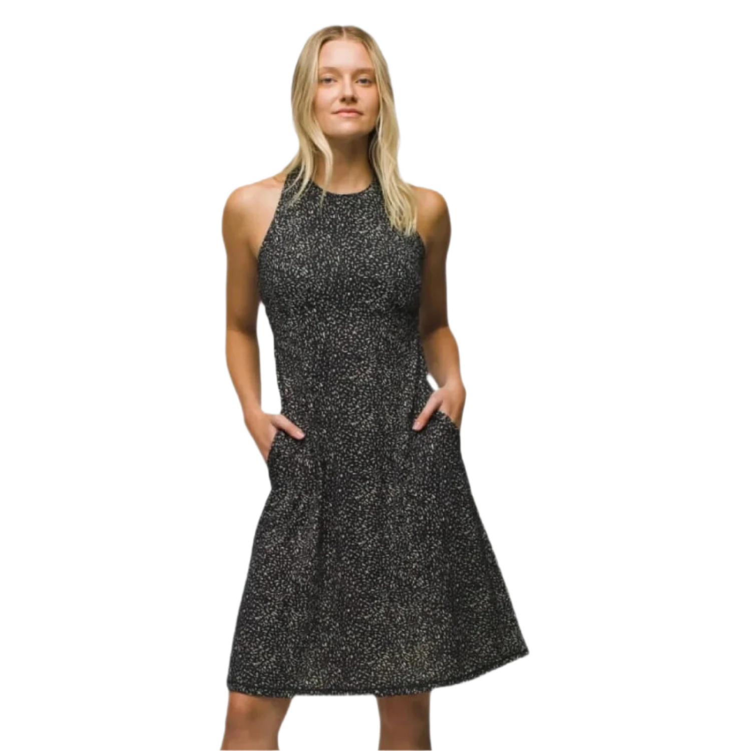 Prana 02. WOMENS APPAREL - WOMENS DRESS|SKIRT - WOMENS DRESS CASUAL Women's Jewel Lake Summer Dress 021 CHARCOAL SHARKSTOOTH