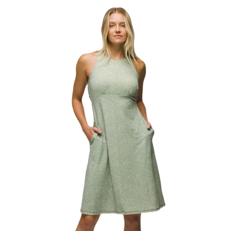Prana 09. W. SPORTSWEAR - W. DRESS-SKIRT Women's Jewel Lake Summer Dress 301 JUNIPER GREEN SHARKSTOOTH