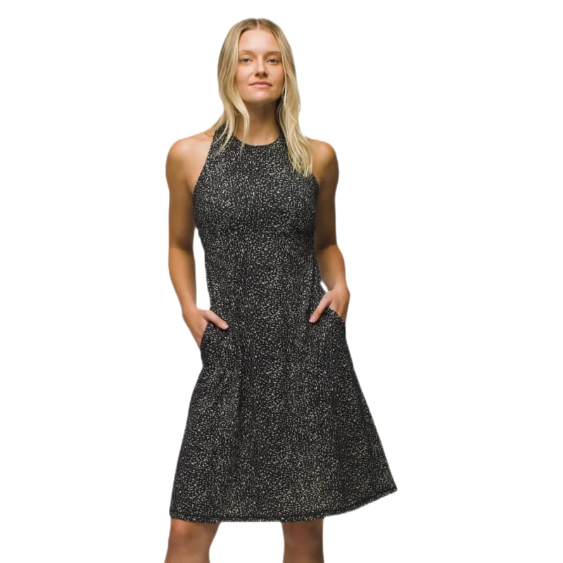 Prana 09. W. SPORTSWEAR - W. DRESS-SKIRT Women's Jewel Lake Summer Dress 021 CHARCOAL SHARKSTOOTH