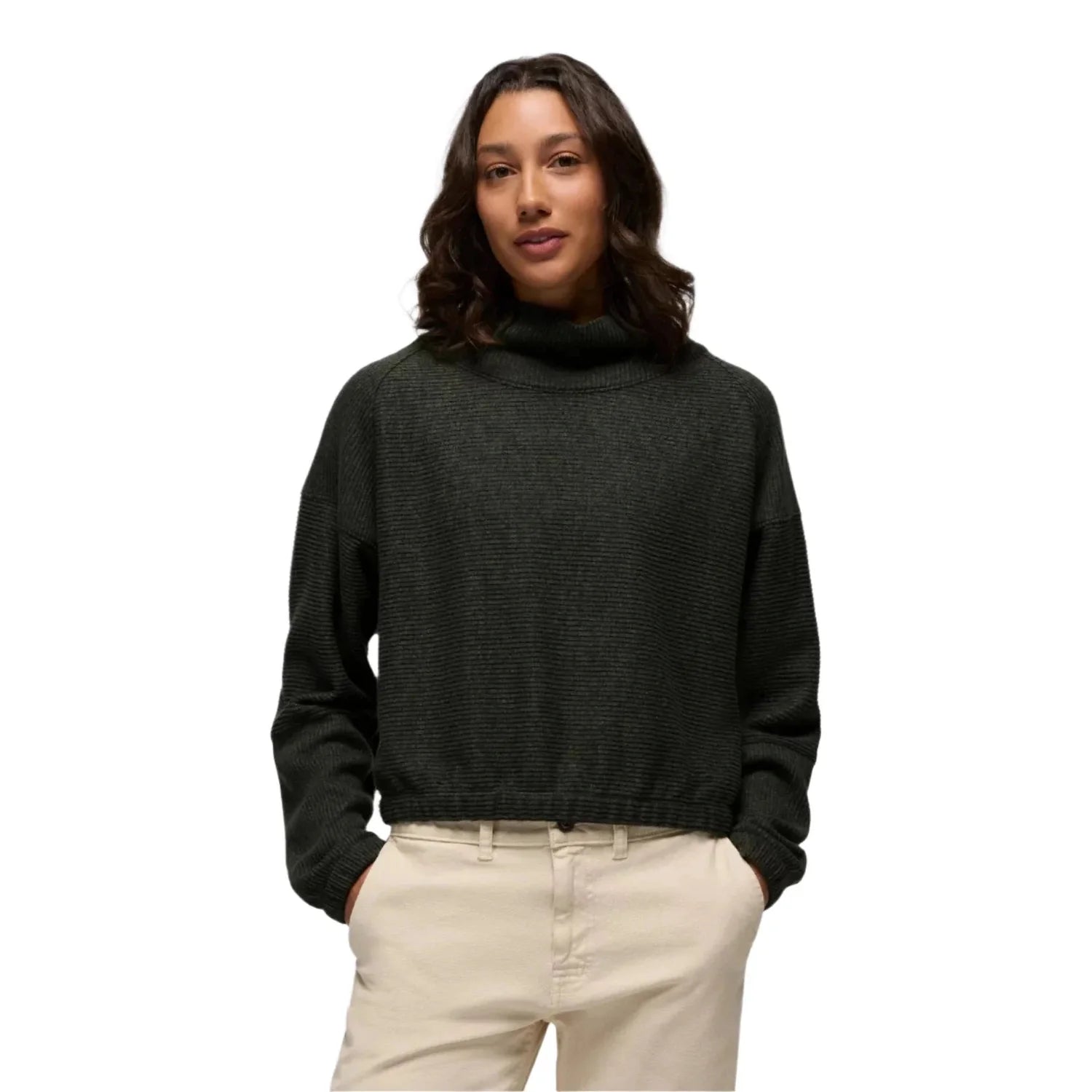 Prana 02. WOMENS APPAREL - WOMENS HOODIES|SWEATERS - WOMENS PO SWEATERS Women's Olivia Long Sleeve 301 NORI