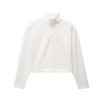 Prana 02. WOMENS APPAREL - WOMENS HOODIES|SWEATERS - WOMENS PO SWEATERS Women's Shea Half Zip 100 SOFT WHITE