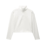 Prana 02. WOMENS APPAREL - WOMENS HOODIES|SWEATERS - WOMENS PO SWEATERS Women's Shea Half Zip 100 SOFT WHITE