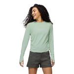 Prana 02. WOMENS APPAREL - WOMENS LS SHIRTS - WOMENS LS ACTIVE Women's Sol Searcher Long Sleeve Crew 302 BIO MINT