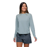 Prana 02. WOMENS APPAREL - WOMENS LS SHIRTS - WOMENS LS ACTIVE Women's Sol Searcher Long Sleeve Crew 401 SALTWATER