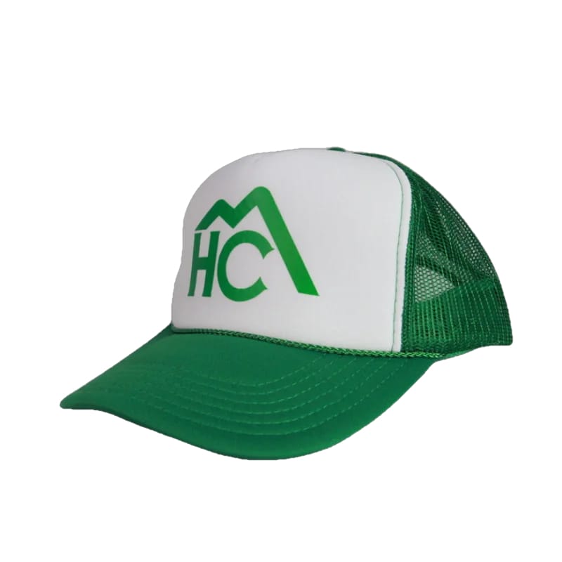 PTS 20. HATS_GLOVES_SCARVES - HATS High Country Logo Foam Trucker KELLY GREEN | WHITE