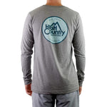 High Country Outfitters 01. MENS APPAREL - MENS T-SHIRTS - MENS T-SHIRT LS Men's HC Ga Topo Tri Long Sleeve GREY TRI