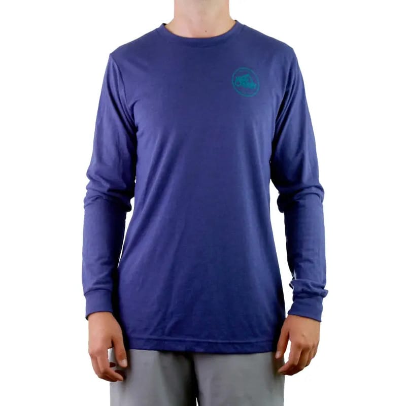 High Country Outfitters 01. MENS APPAREL - MENS T-SHIRTS - MENS T-SHIRT LS Men's HC Ga Topo Tri Long Sleeve NAVY TRI