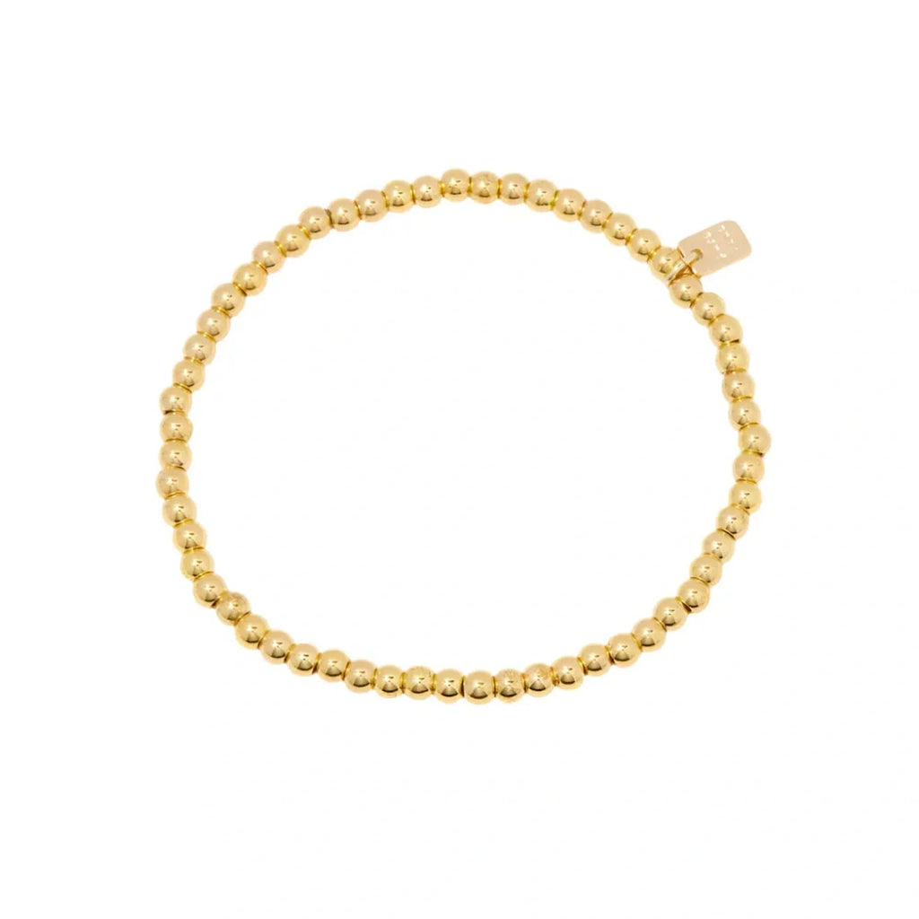PV Harper Round Bead Stretch Bracelet Pura Vida - GOLD