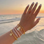 Pura Vida 10. GIFTS|ACCESSORIES - WOMENS ACCESSORIES - WOMENS JEWELRY PV Harper Round Bead Stretch Bracelet GOLD