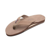 RAINBOW 04. MENS FOOTWEAR - MENS SANDALS - MENS SANDALS CASUAL Men's 302 Leather Flip DARK BROWN (DKBR)