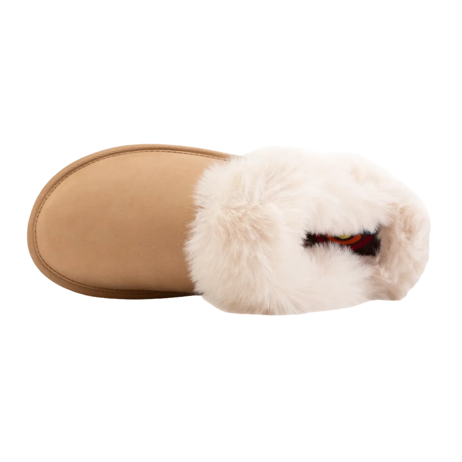 Rainbow 05. WOMENS FOOTWEAR - WOMENS SHOES - WOMENS SHOES SLIPPERS Women's Sunset Snugs Slippers SIERRA BROWN|CREAM FLEECE