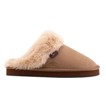 Rainbow 05. WOMENS FOOTWEAR - WOMENS SHOES - WOMENS SHOES SLIPPERS Women's Sunset Snugs Slippers DARK BROWN|TAN FLEECE