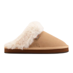 Rainbow 05. WOMENS FOOTWEAR - WOMENS SHOES - WOMENS SHOES SLIPPERS Women's Sunset Snugs Slippers SIERRA BROWN|CREAM FLEECE