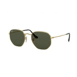 Ray Ban 07. EYEWEAR - SUNGLASSES - SUNGLASSES Hexagonal Flat Lenses | Gold | Green