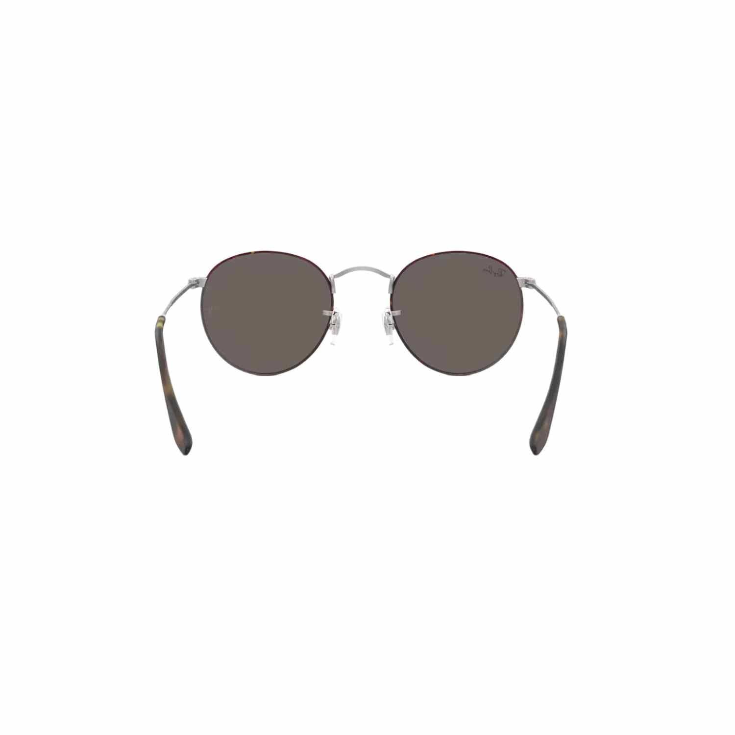 Ray Ban 07. EYEWEAR - SUNGLASSES - SUNGLASSES Round Metal | Matte Havana on Matte Silver | Dark Grey