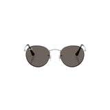 Ray Ban 07. EYEWEAR - SUNGLASSES - SUNGLASSES Round Metal | Matte Havana on Matte Silver | Dark Grey