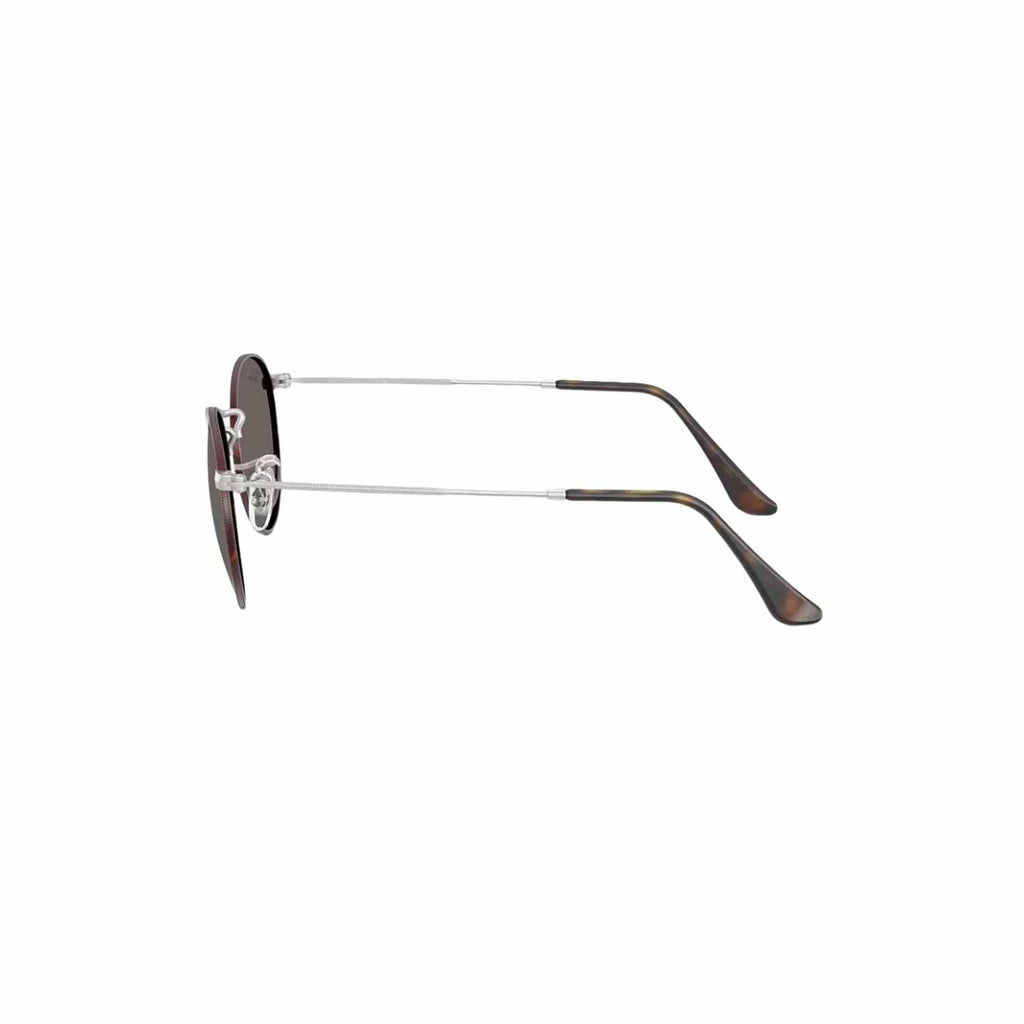 Round Metal | Matte Havana on Silver | Dark Grey Ray Ban