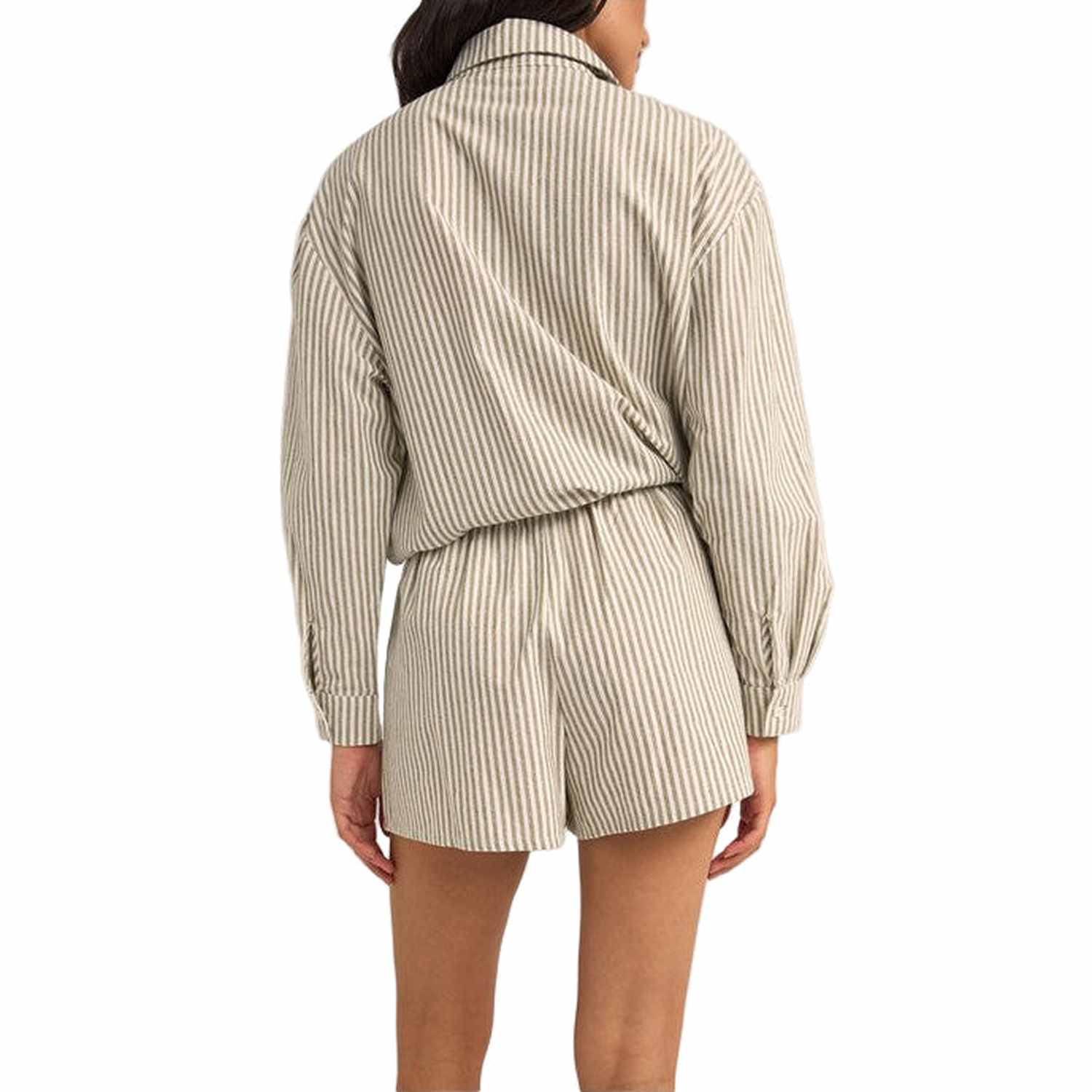 Rhythm 02. WOMENS APPAREL - WOMENS SWIM - WOMENS COVERUP Women's Valley Stripe Short TAN