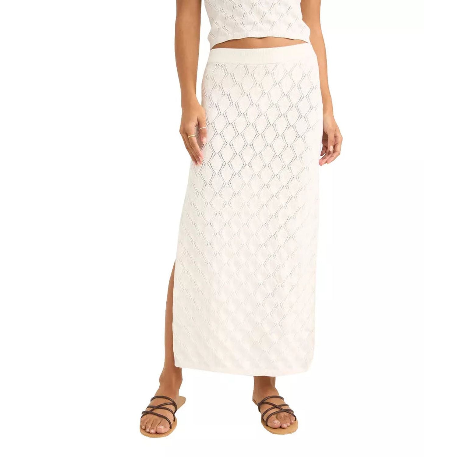 Rhythm 02. WOMENS APPAREL - WOMENS DRESS|SKIRT - WOMENS SKIRT CASUAL Women's Daisy Knit Skirt IVORY