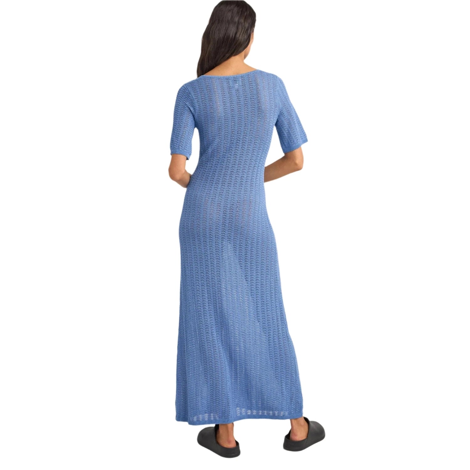 Rhythm 02. WOMENS APPAREL - WOMENS DRESS|SKIRT - WOMENS DRESS CASUAL Women's Georgia Short-Sleeve Knit Maxi BLUE