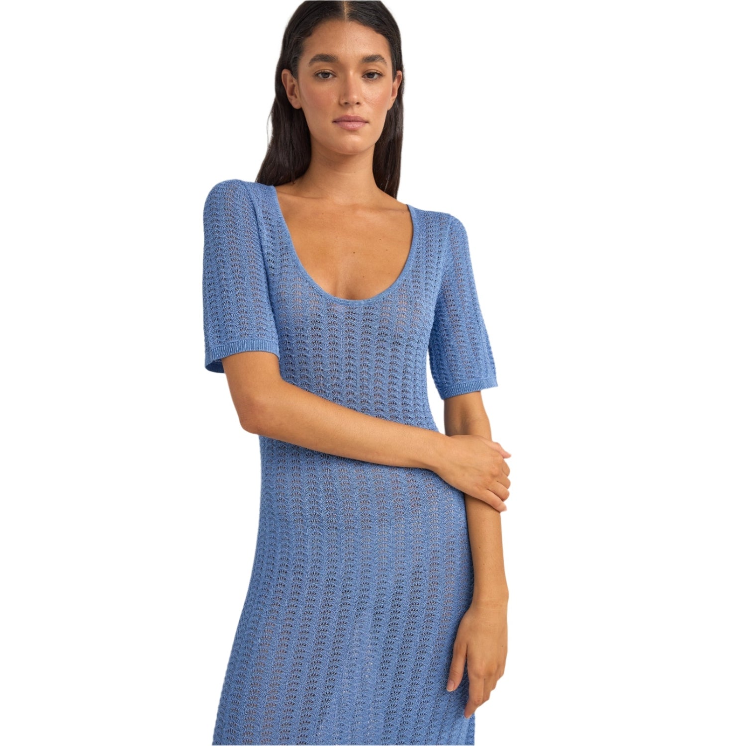 Rhythm 02. WOMENS APPAREL - WOMENS DRESS|SKIRT - WOMENS DRESS CASUAL Women's Georgia Short-Sleeve Knit Maxi BLUE