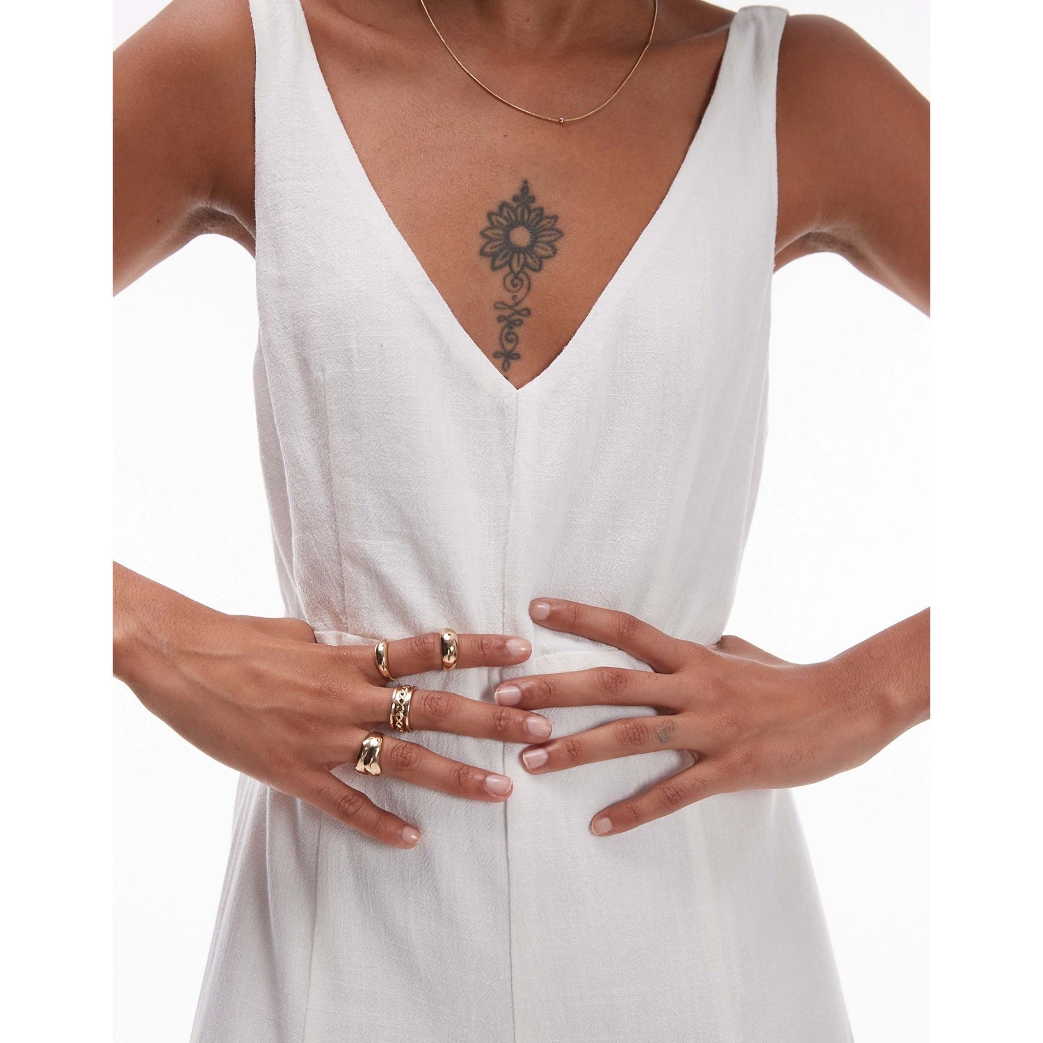 Rhythm 02. WOMENS APPAREL - WOMENS DRESS|SKIRT - WOMENS JUMPERS Women's Kiki Wide Leg Jumpsuit WHITE