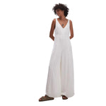 Rhythm 02. WOMENS APPAREL - WOMENS DRESS|SKIRT - WOMENS JUMPERS Women's Kiki Wide Leg Jumpsuit WHITE