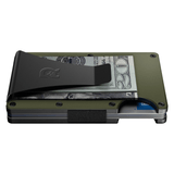 Ridge 10. GIFTS|ACCESSORIES - MENS ACCESSORIES - MENS WALLETS The Ridge Aluminum MATTE OLIVE MONEY CLIP