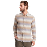 Roark 01. MENS APPAREL - MENS LS SHIRTS - MENS LS BUTTON UP Crossroads Organic Cotton Flannel SRB STRIPE BONE