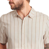 Roark 01. MENS APPAREL - MENS SS SHIRTS - MENS SS BUTTON UP Men's Bless Up Breathable Stretch Shirt SRB STRIPE BONE