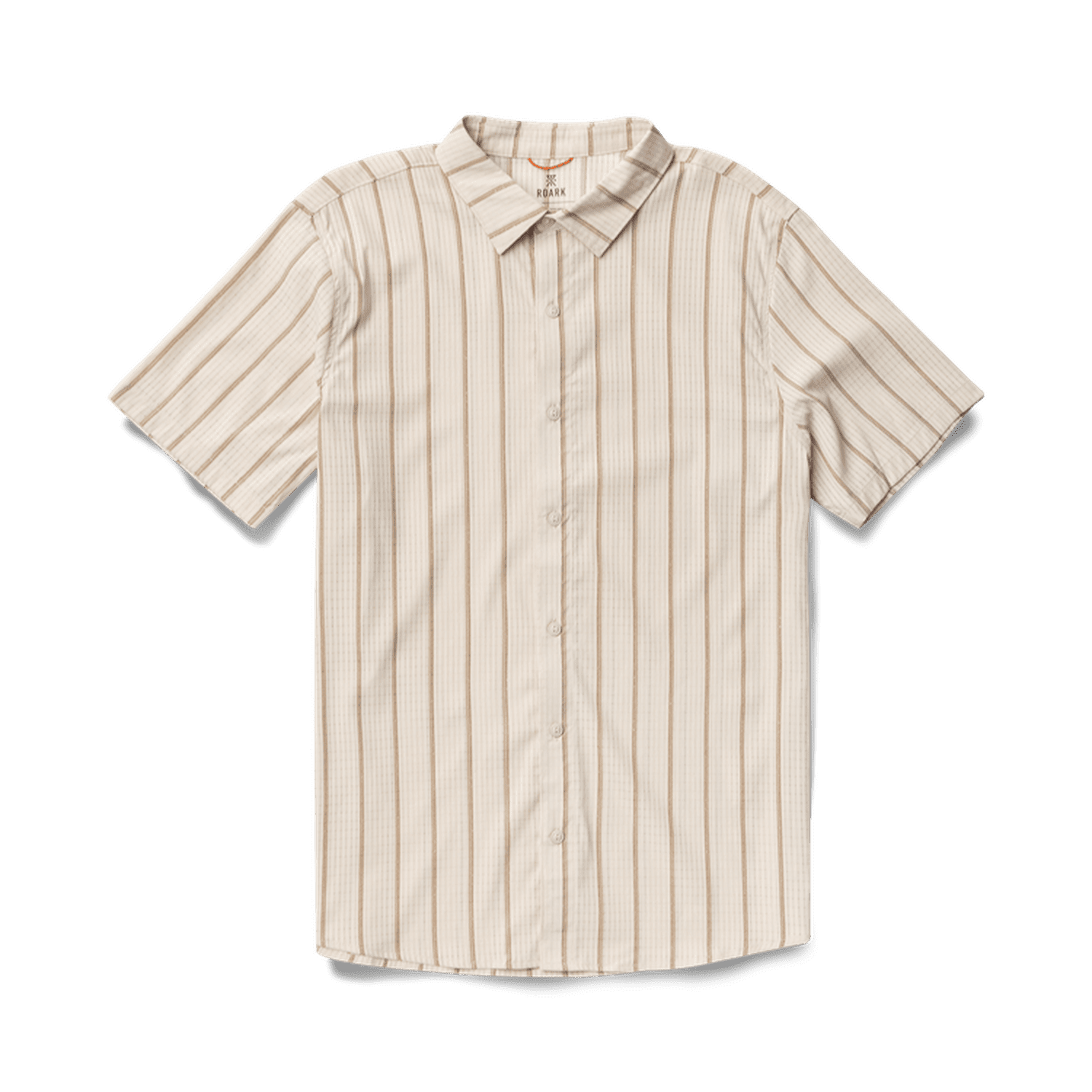 Roark 01. MENS APPAREL - MENS SS SHIRTS - MENS SS BUTTON UP Men's Bless Up Breathable Stretch Shirt SRB STRIPE BONE