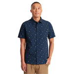 Roark 01. MENS APPAREL - MENS SS SHIRTS - MENS SS BUTTON UP Men's Journey Short Sleeve Button Up Shirt NVD NAVY DOBBY