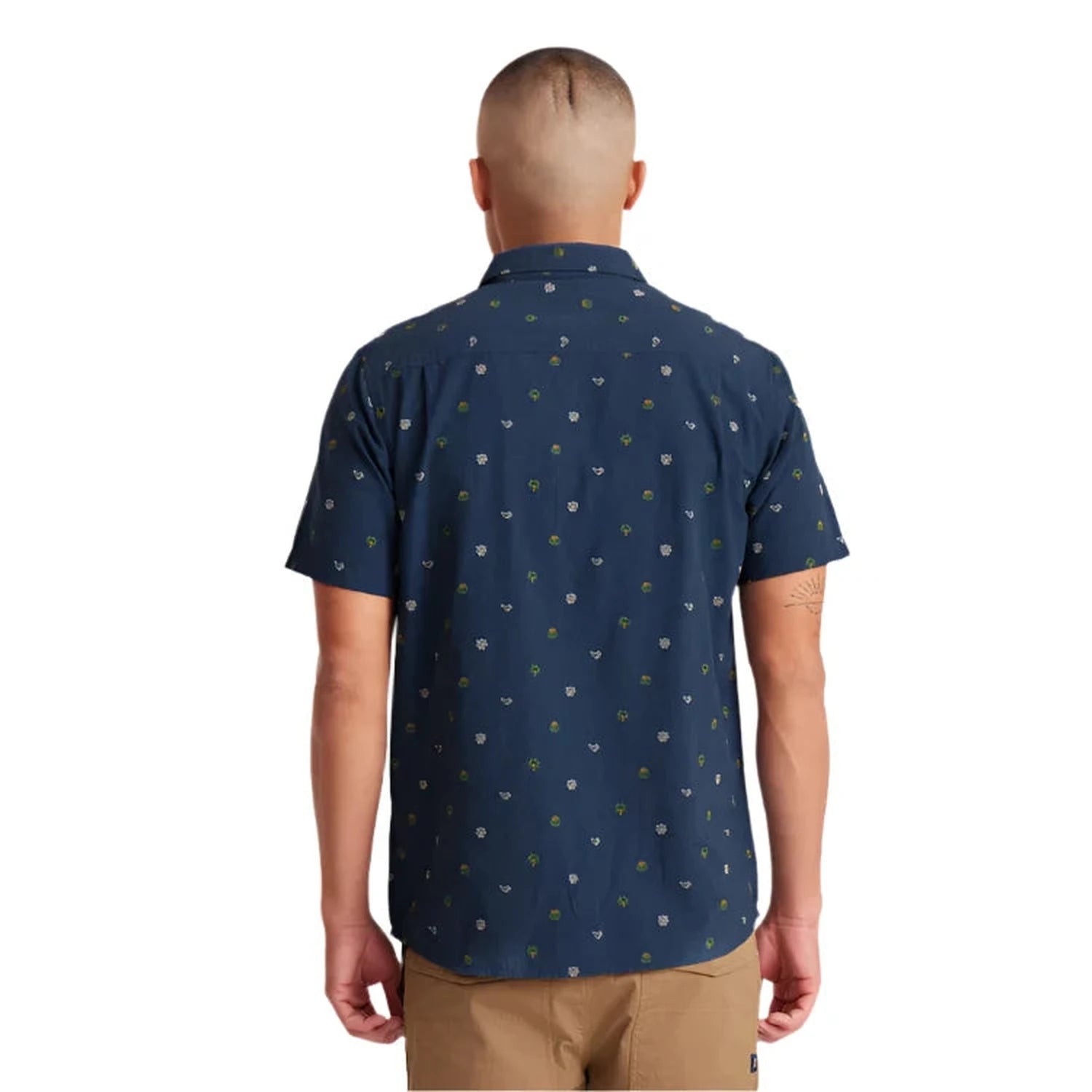 Roark 01. MENS APPAREL - MENS SS SHIRTS - MENS SS BUTTON UP Men's Journey Short Sleeve Button Up Shirt NVD NAVY DOBBY