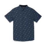 Roark 01. MENS APPAREL - MENS SS SHIRTS - MENS SS BUTTON UP Men's Journey Short Sleeve Button Up Shirt NVD NAVY DOBBY