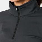 Vuori 02. WOMENS APPAREL - WOMENS HOODIES|SWEATERS - WOMENS PO Q ZIP Women's Chilled Out Half Zip WBL WASHED BLACK