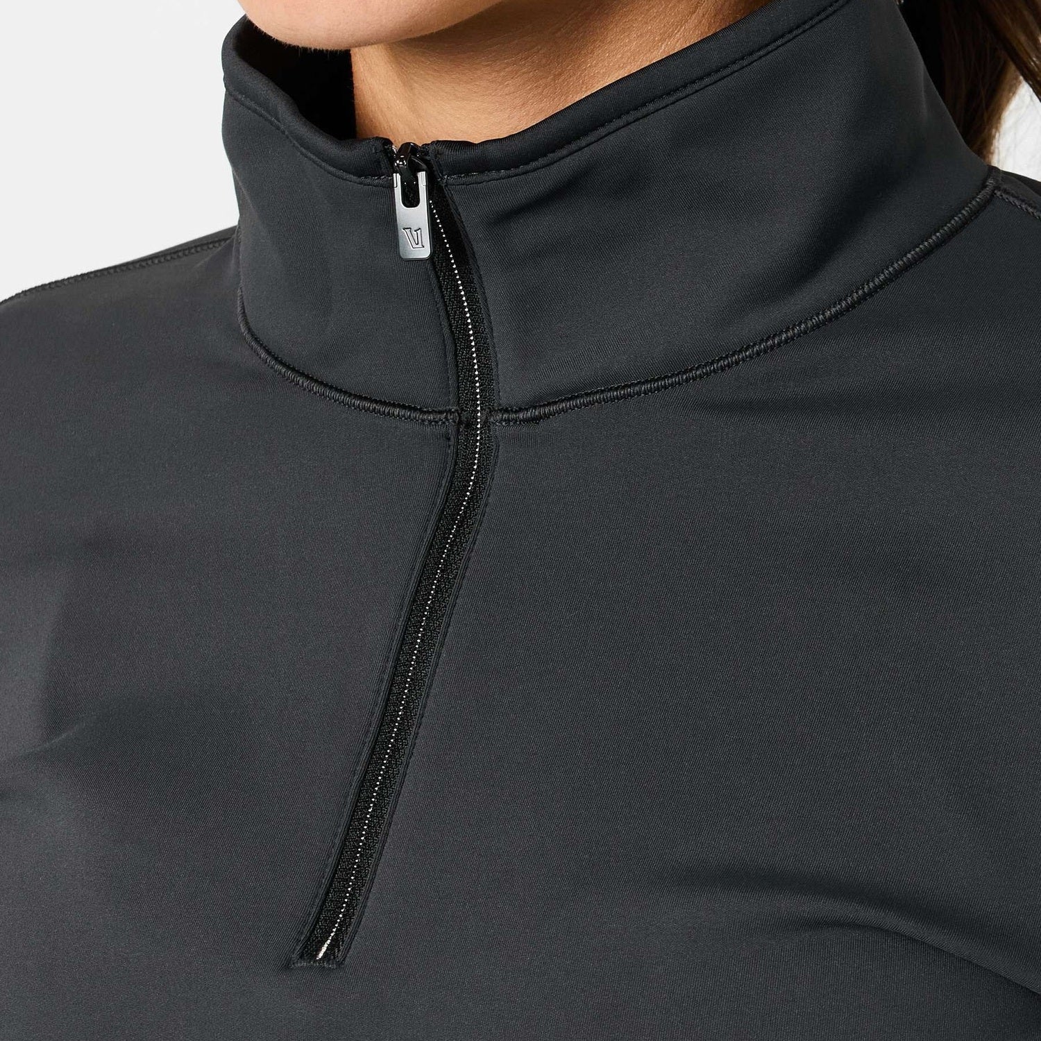 Vuori 02. WOMENS APPAREL - WOMENS HOODIES|SWEATERS - WOMENS PO Q ZIP Women's Chilled Out Half Zip WBL WASHED BLACK