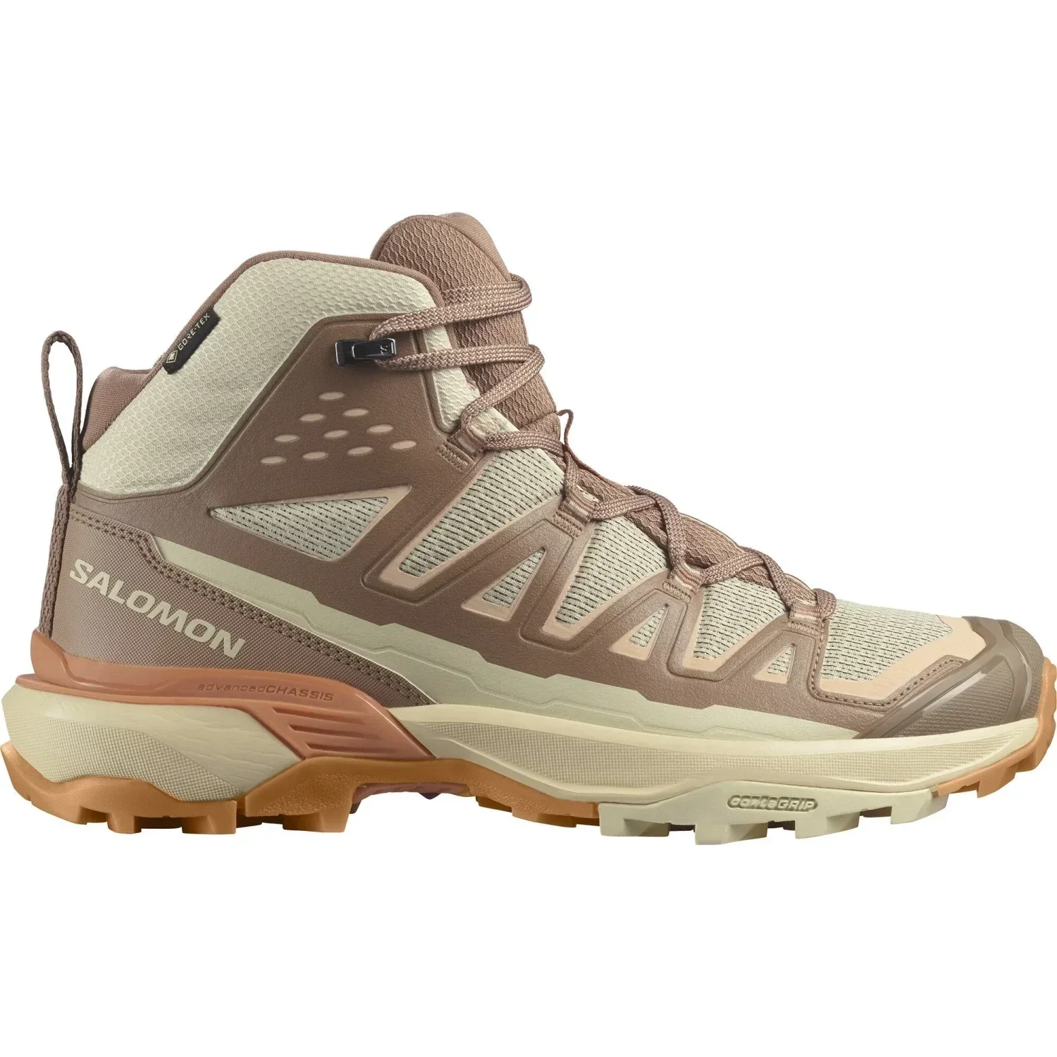 Salomon 05. WOMENS FOOTWEAR - WOMENS BOOTS - WOMENS BOOTS HIKING Women's X Ultra 360 Edge Mid SHORTBREAD|RAW UMBER|PRAIRIE SUNSET