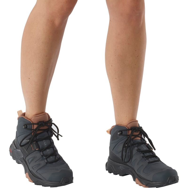 Salomon WOMENS FOOTWEAR - WOMENS BOOTS - WOMENS BOOTS HIKING Women's X Ultra 4 Mid Gore-Tex EBONY|MOCHA MOUSSE|ALMOND CREAM