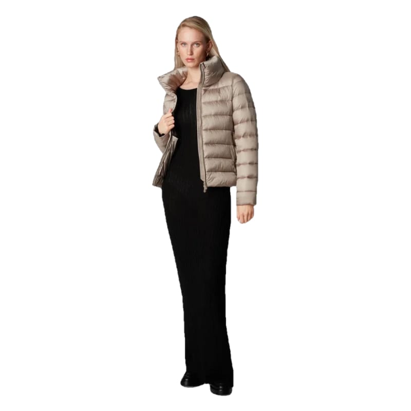 SAVE THE DUCK 02. WOMENS APPAREL - WOMENS JACKETS - WOMENS JACKETS INSULATED Women's Elsie Puffer Jacket PEARL GREY