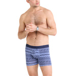 Saxx 01. MENS APPAREL - MENS UNDERWEAR - MENS UNDERWEAR Droptemp Cooling Cotton Boxer Brief Fly NHS 19TH HOLE STRIPE-BLUE