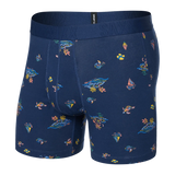 Saxx 01. MENS APPAREL - MENS UNDERWEAR - MENS UNDERWEAR Droptemp Cooling Cotton Boxer Brief Fly ILM ISLAND LIFE-MIDNIGHT