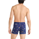 Saxx 01. MENS APPAREL - MENS UNDERWEAR - MENS UNDERWEAR Men's Droptemp Cooling Cotton Boxer Brief Fly ILM ISLAND LIFE-MIDNIGHT