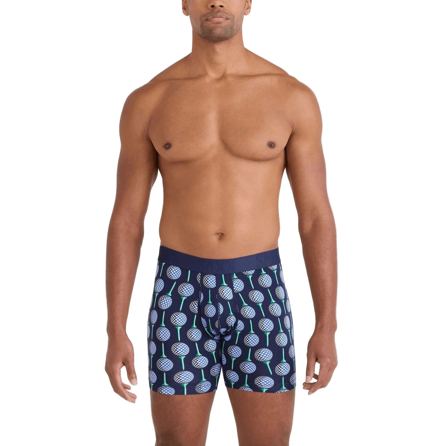Saxx 01. MENS APPAREL - MENS UNDERWEAR - MENS UNDERWEAR Men's Droptemp Cooling Cotton Boxer Brief Fly HVB HAVE A BALL-MARITIME