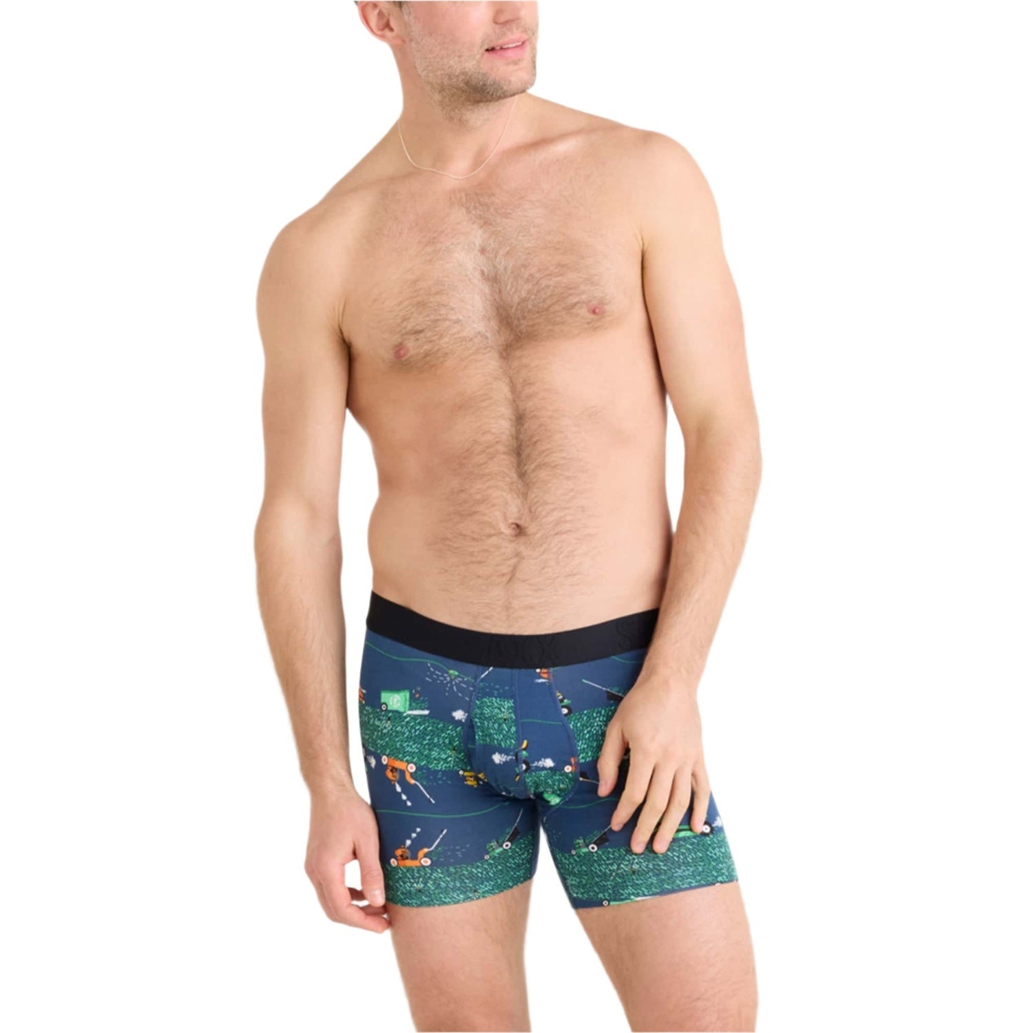 Saxx 01. MENS APPAREL - MENS UNDERWEAR - MENS UNDERWEAR Men's DropTemp® Cooling Cotton Boxer Brief Fly (2 Pack) BCB BUZZCUT|BLACK